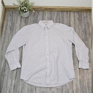 Nordstrom Men's Smartcare Wrinkle-Free Dress Shirt 16.5x35 Purple Check